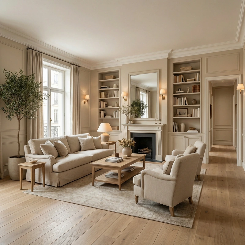 Дизайн интерьера в стиле Классика — Гостиная от нейросети RoomGPT