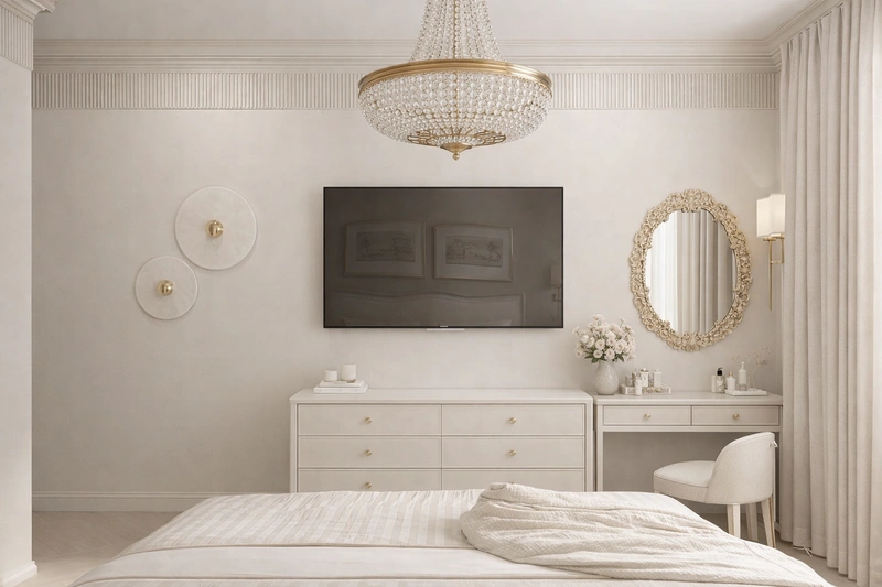 Дизайн интерьера в стиле Классика — Спальня от нейросети RoomGPT