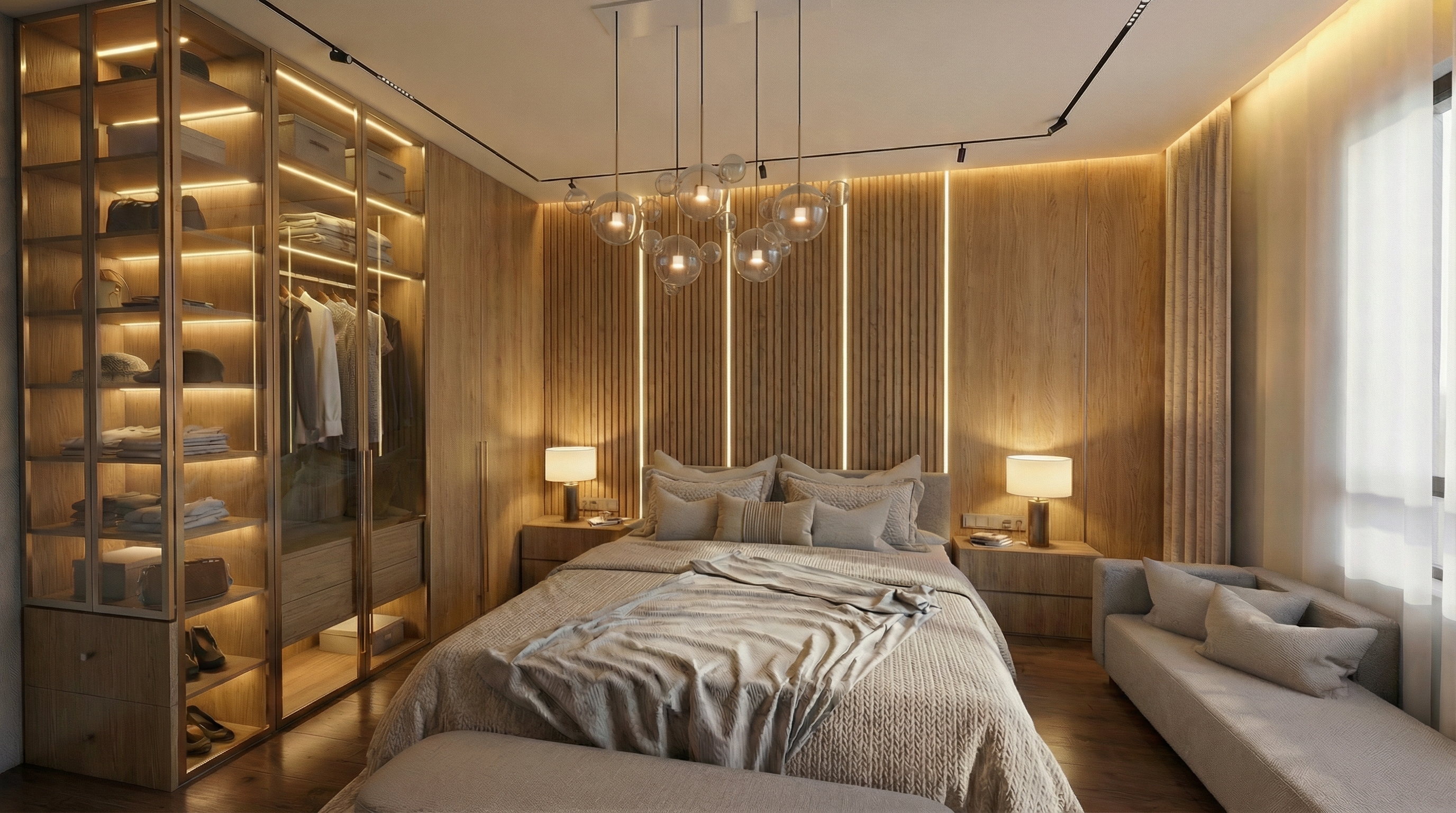 Дизайн спальни в стиле Минимализм — фото интерьера от нейросети RoomGPT