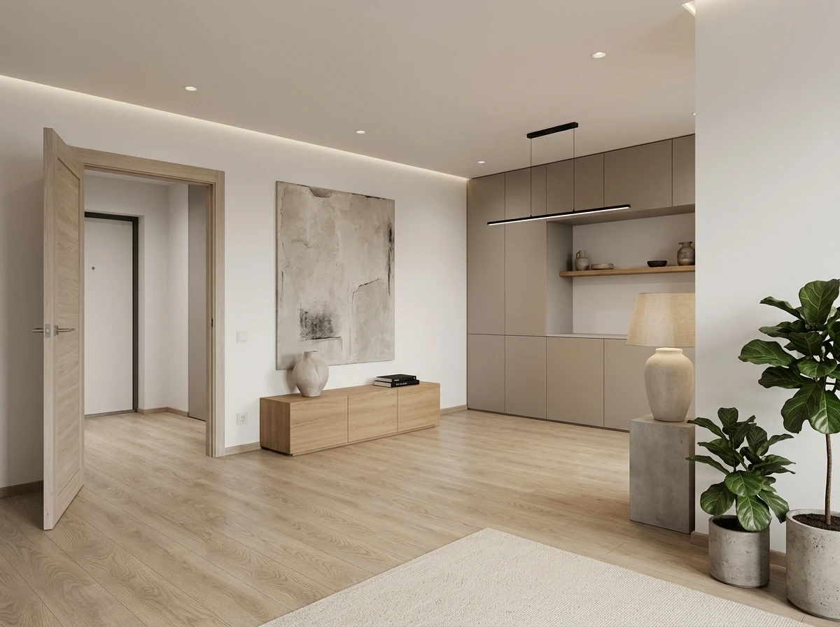 Дизайн интерьера в стиле Минимализм — Гостиная от нейросети RoomGPT