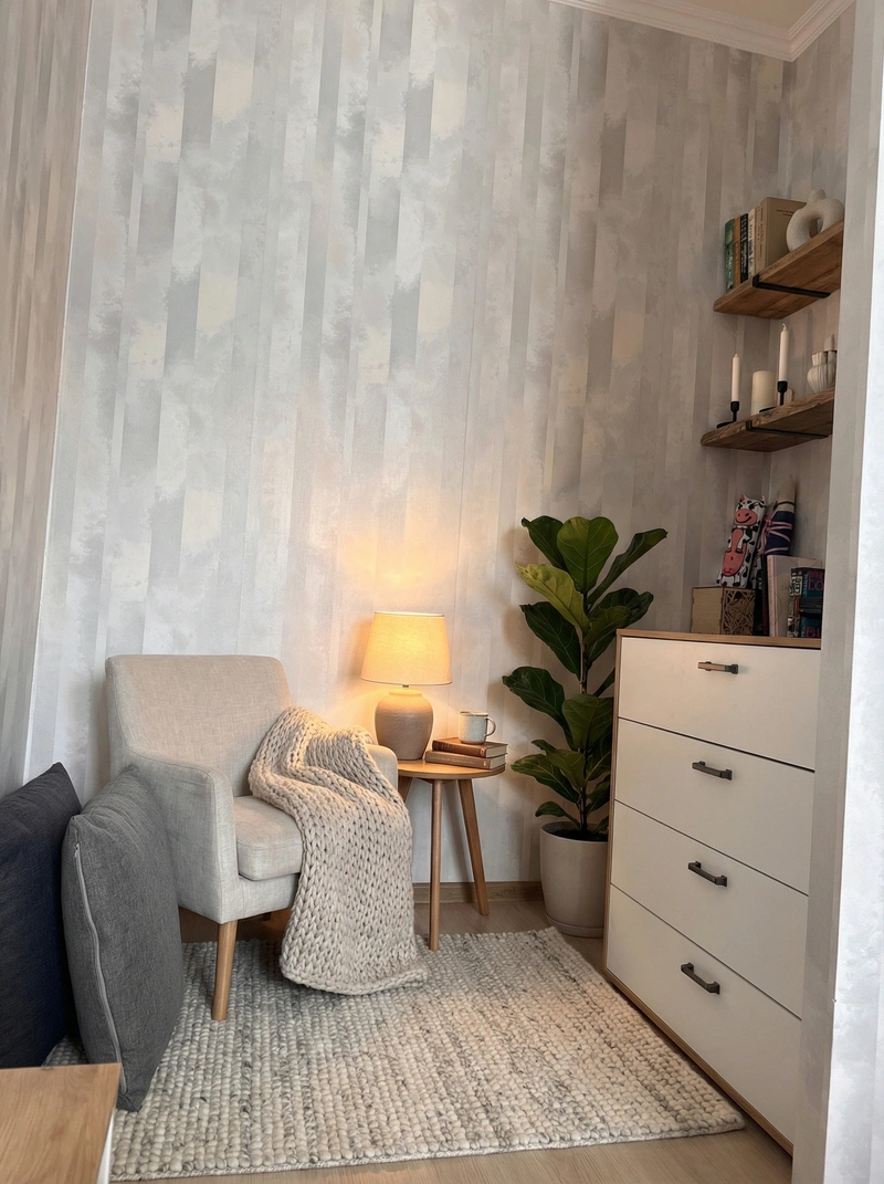 Дизайн интерьера в стиле Хюгге — Гостиная от нейросети RoomGPT