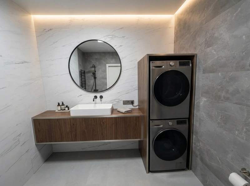 Дизайн ванной в стиле Минимализм — фото интерьера от нейросети RoomGPT