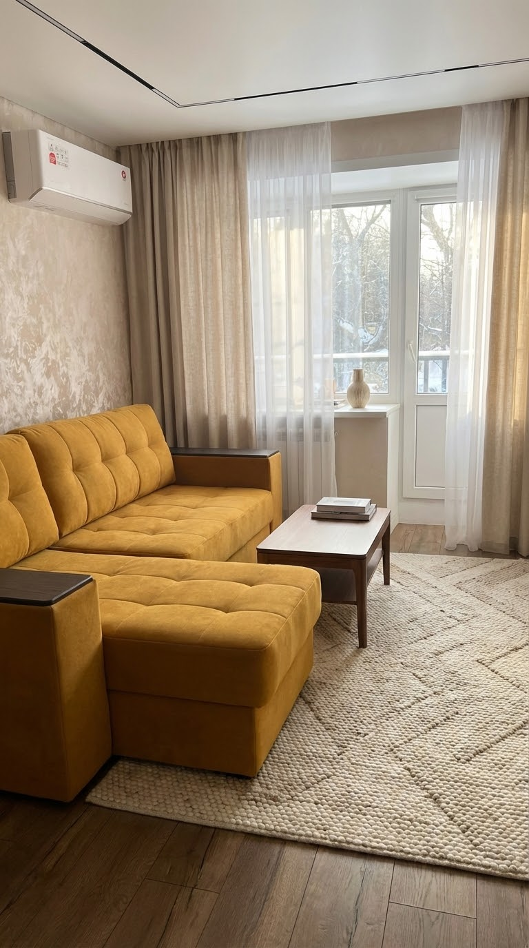 Дизайн гостиной в стиле Минимализм — фото интерьера от нейросети RoomGPT