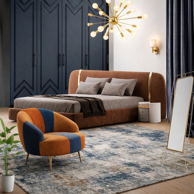 Дизайн спальни в стиле Классика — фото интерьера от нейросети RoomGPT