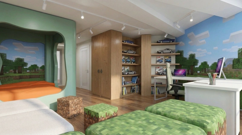 Дизайн детской в стиле Без стиля — фото интерьера от нейросети RoomGPT