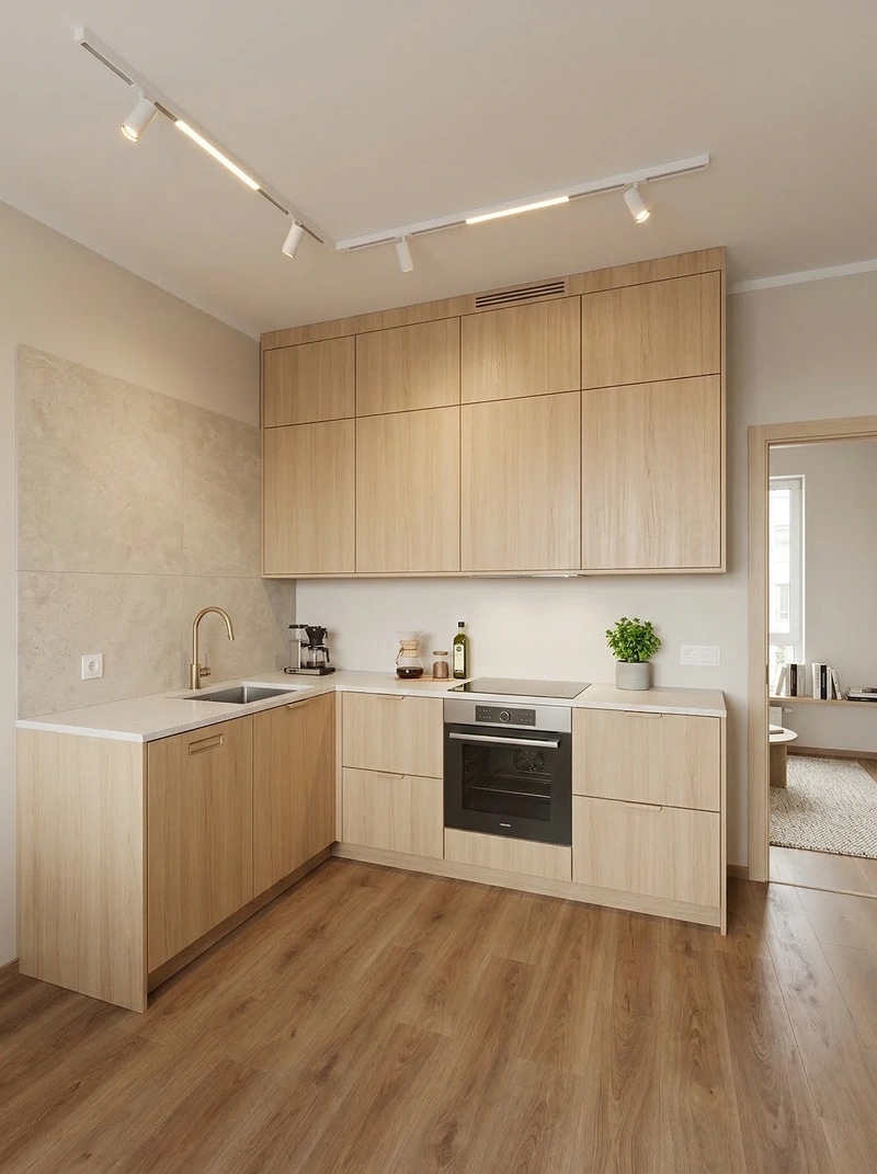 Дизайн кухни в стиле Сканди — фото интерьера от нейросети RoomGPT