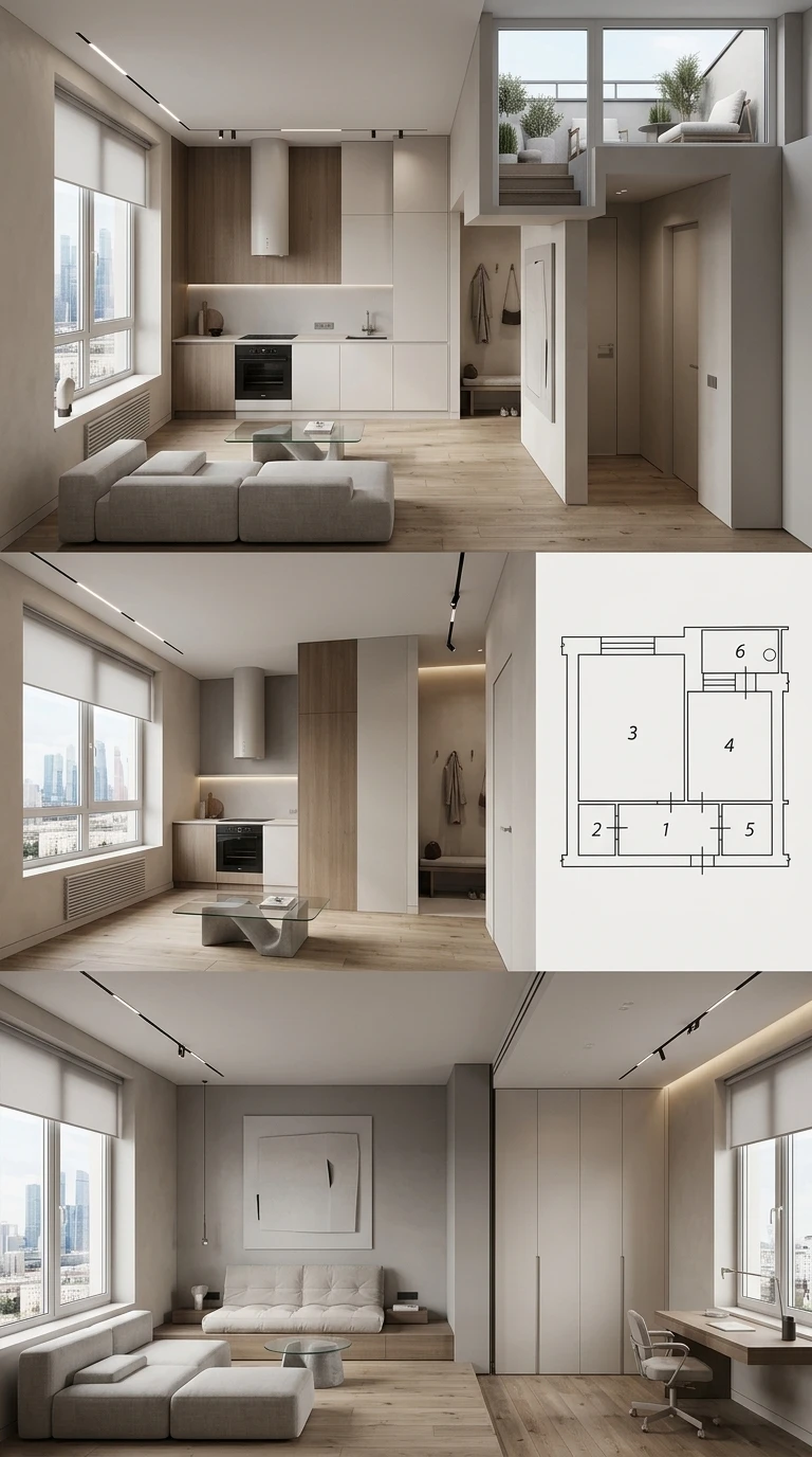 Дизайн гостиной в стиле Минимализм — фото интерьера от нейросети RoomGPT
