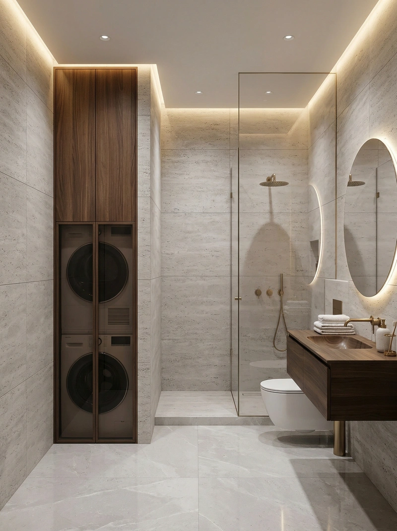 Дизайн ванной в стиле Минимализм — фото интерьера от нейросети RoomGPT