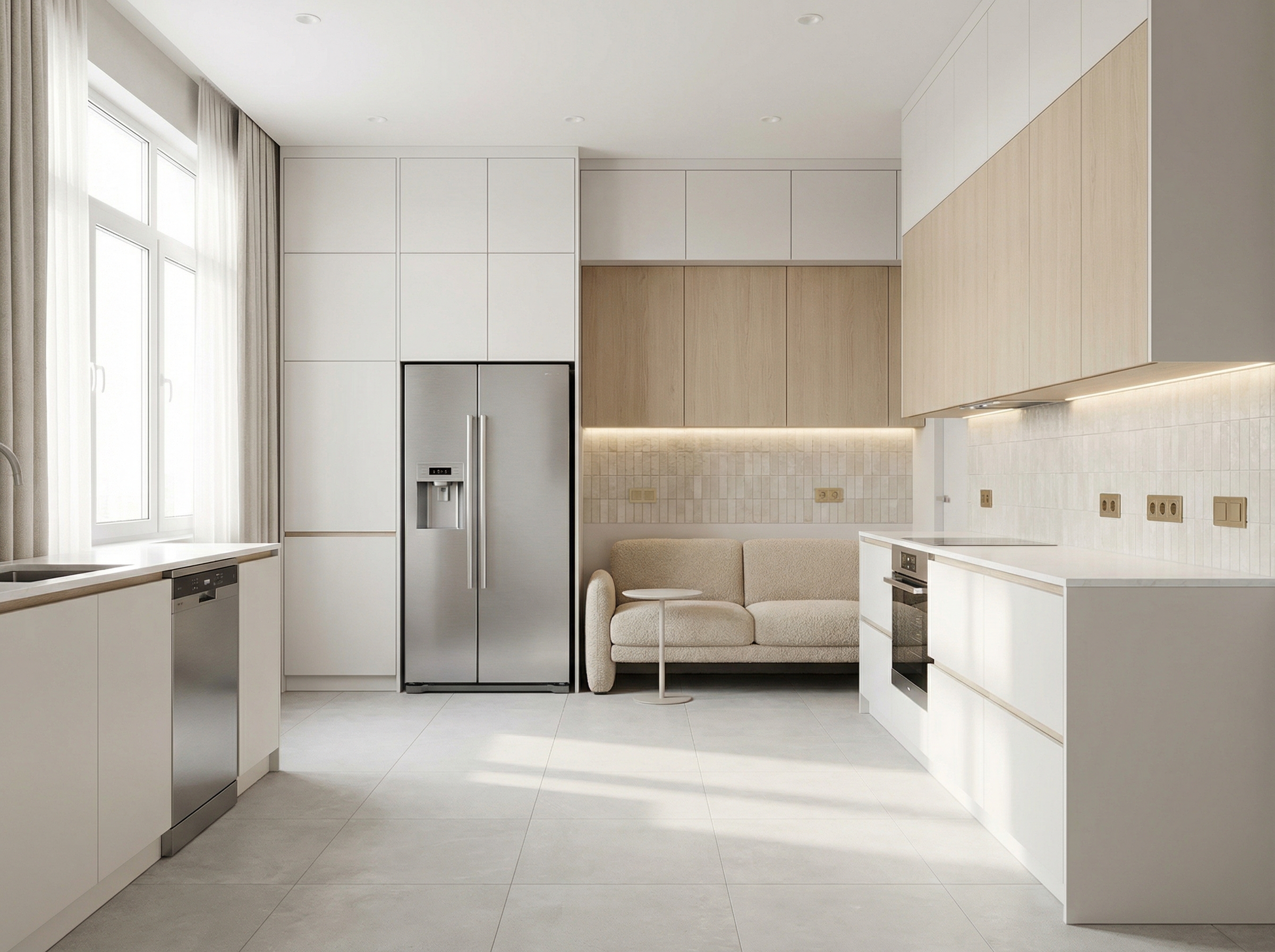 Дизайн кухни в стиле Минимализм — фото интерьера от нейросети RoomGPT