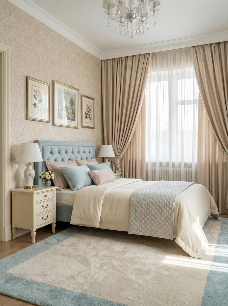 Дизайн интерьера в стиле Классика — Спальня от нейросети RoomGPT