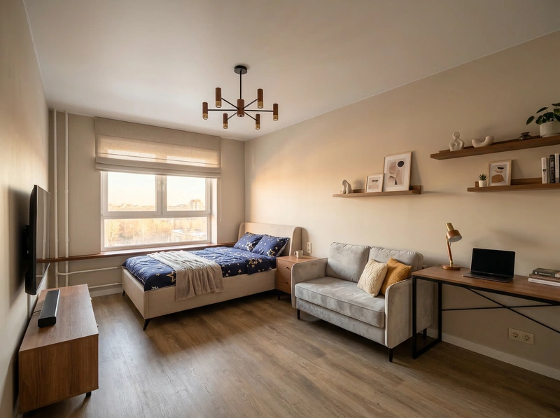 Дизайн интерьера в стиле Минимализм — Гостиная от нейросети RoomGPT