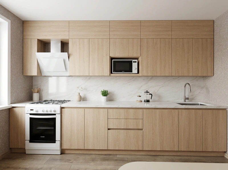 Дизайн интерьера в стиле Сканди — Кухня от нейросети RoomGPT