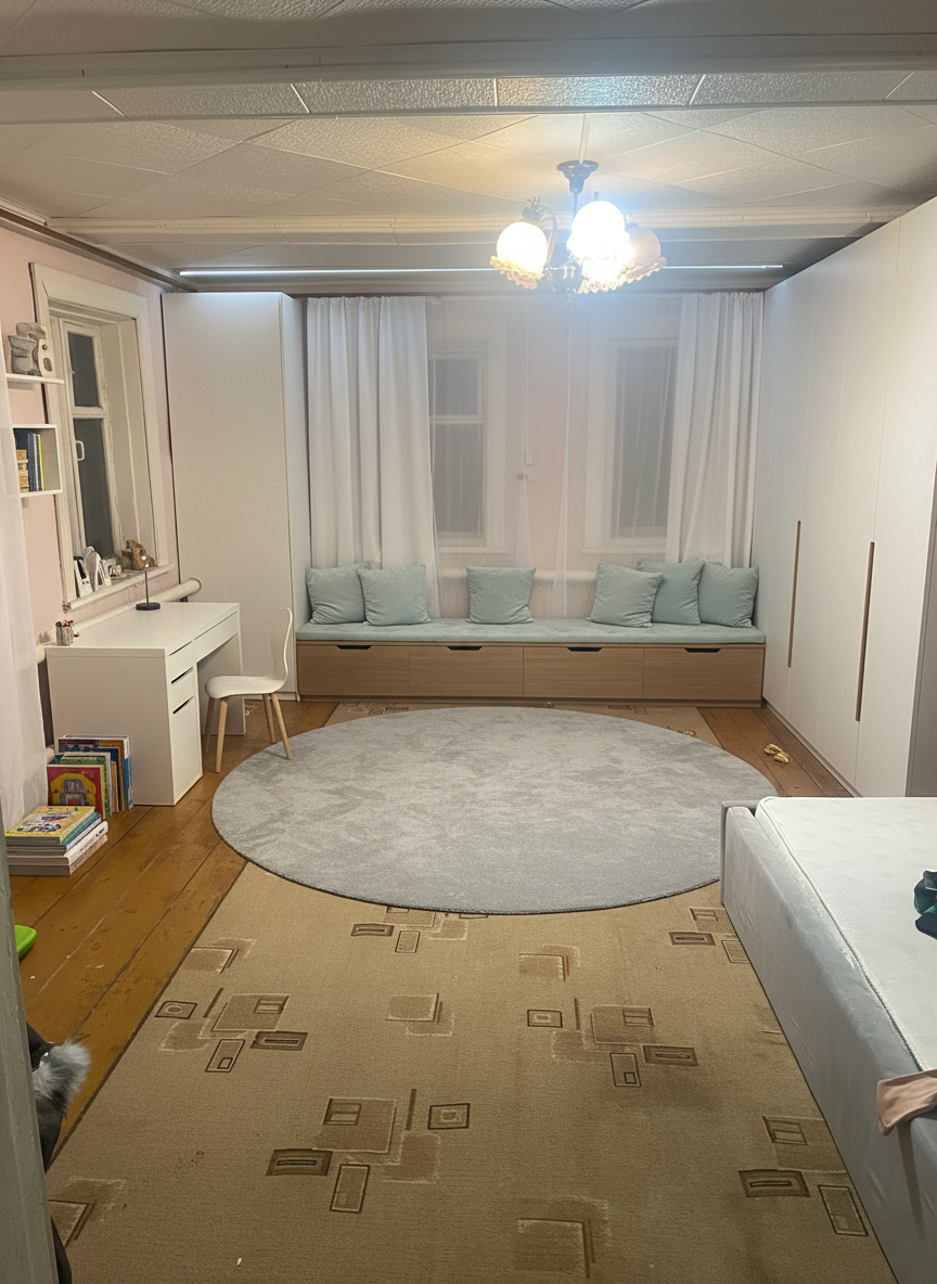 Дизайн детской в стиле Минимализм — фото интерьера от нейросети RoomGPT