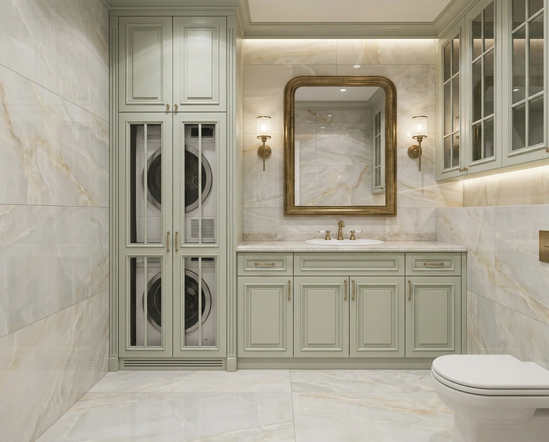 Дизайн интерьера в стиле Классика — Ванная от нейросети RoomGPT