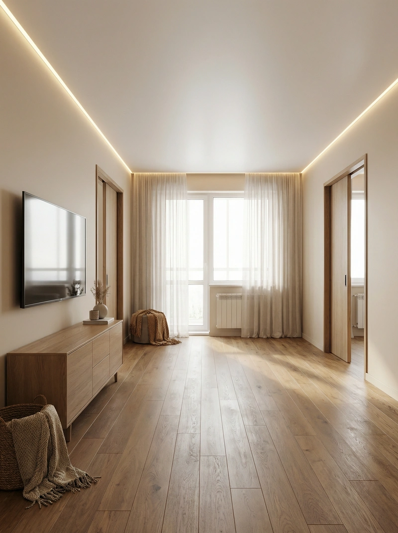 Дизайн интерьера в стиле Хюгге — Гостиная от нейросети RoomGPT