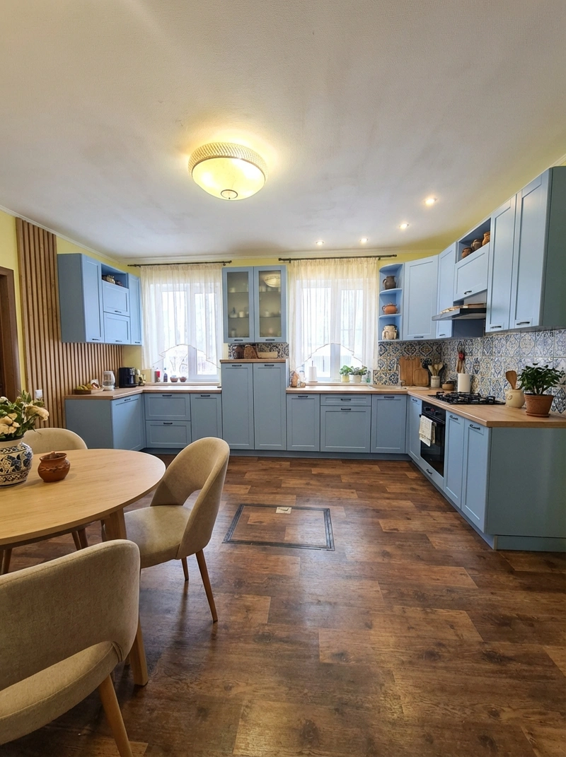 Дизайн интерьера в стиле Хюгге — Кухня от нейросети RoomGPT