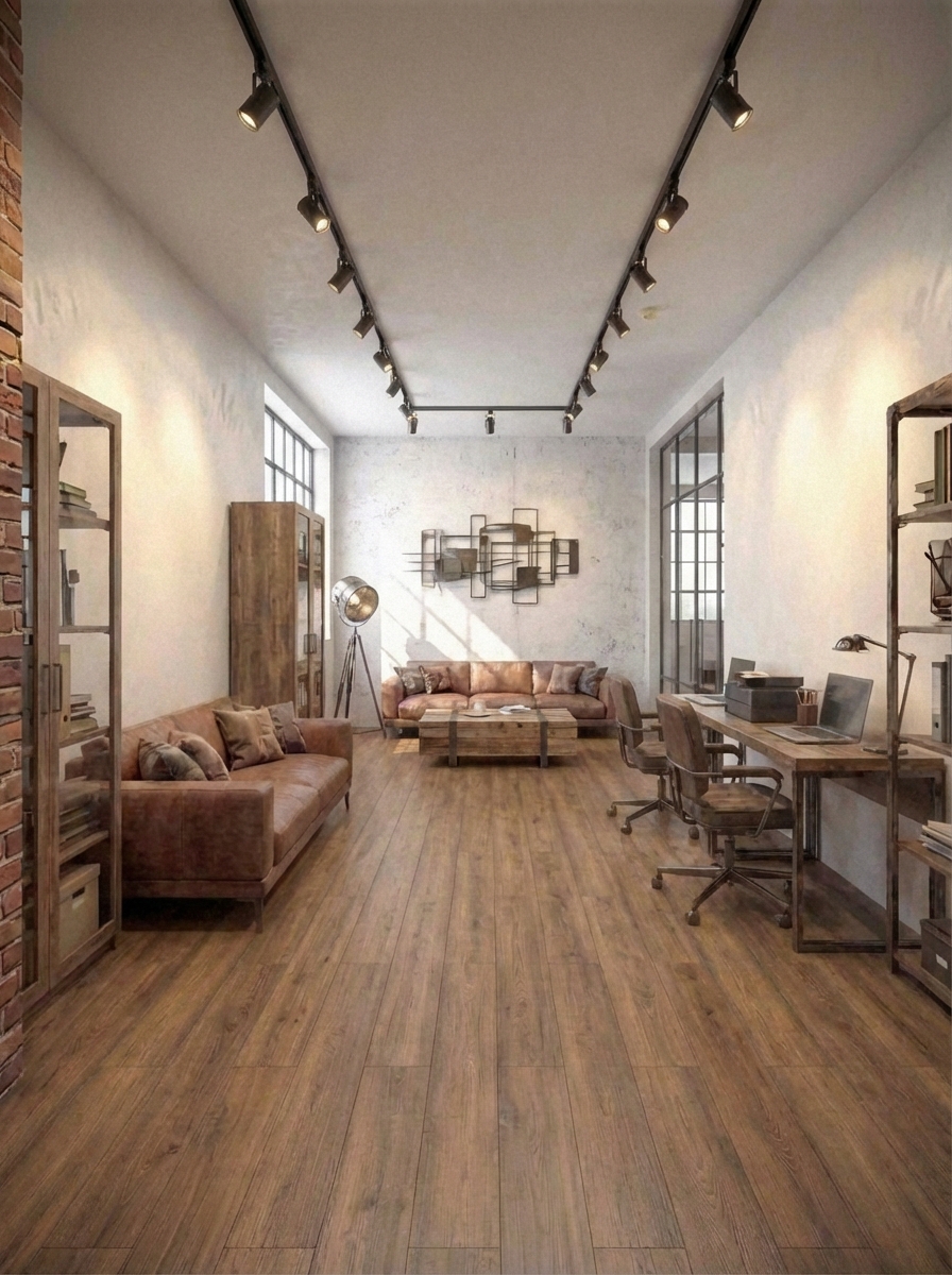 Дизайн гостиной в стиле Лофт — фото интерьера от нейросети RoomGPT