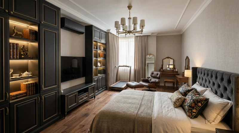 Дизайн интерьера в стиле Классика — Спальня от нейросети RoomGPT