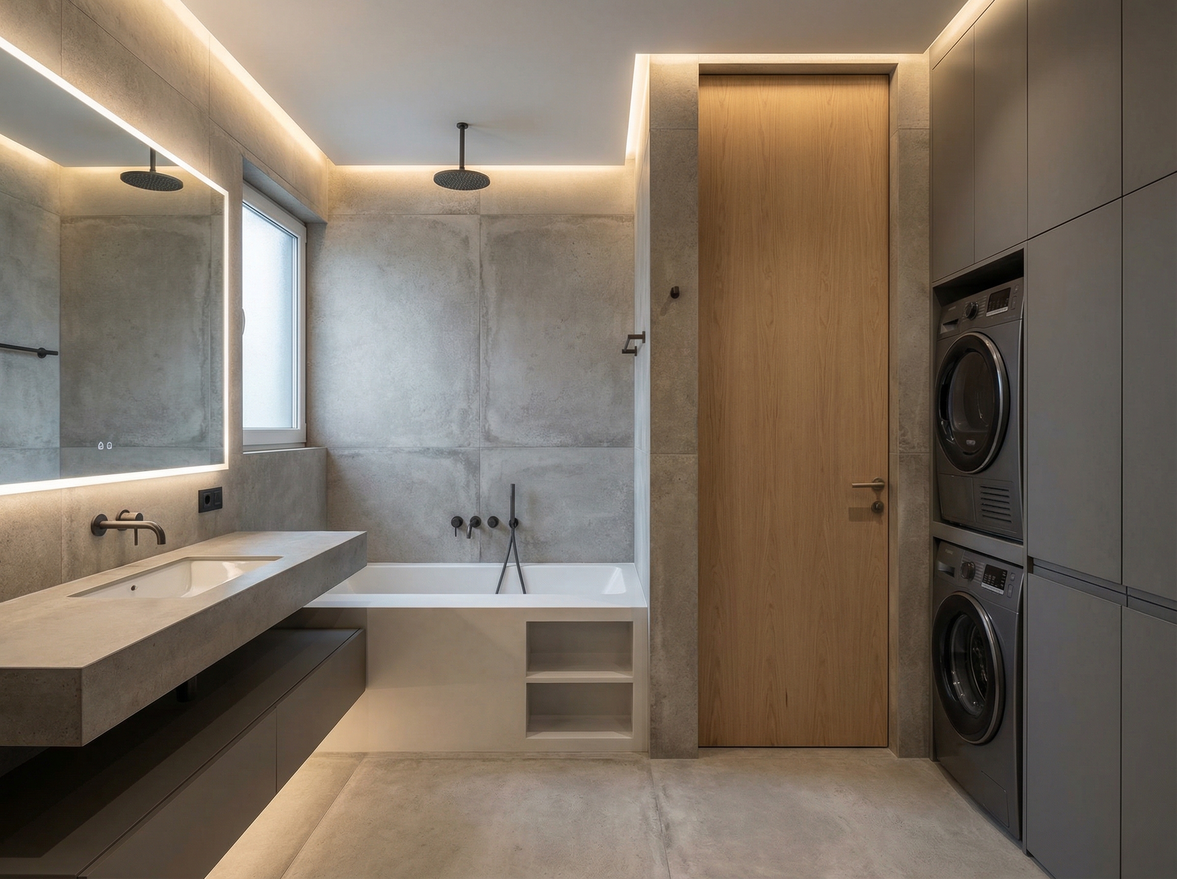 Дизайн ванной в стиле Минимализм — фото интерьера от нейросети RoomGPT