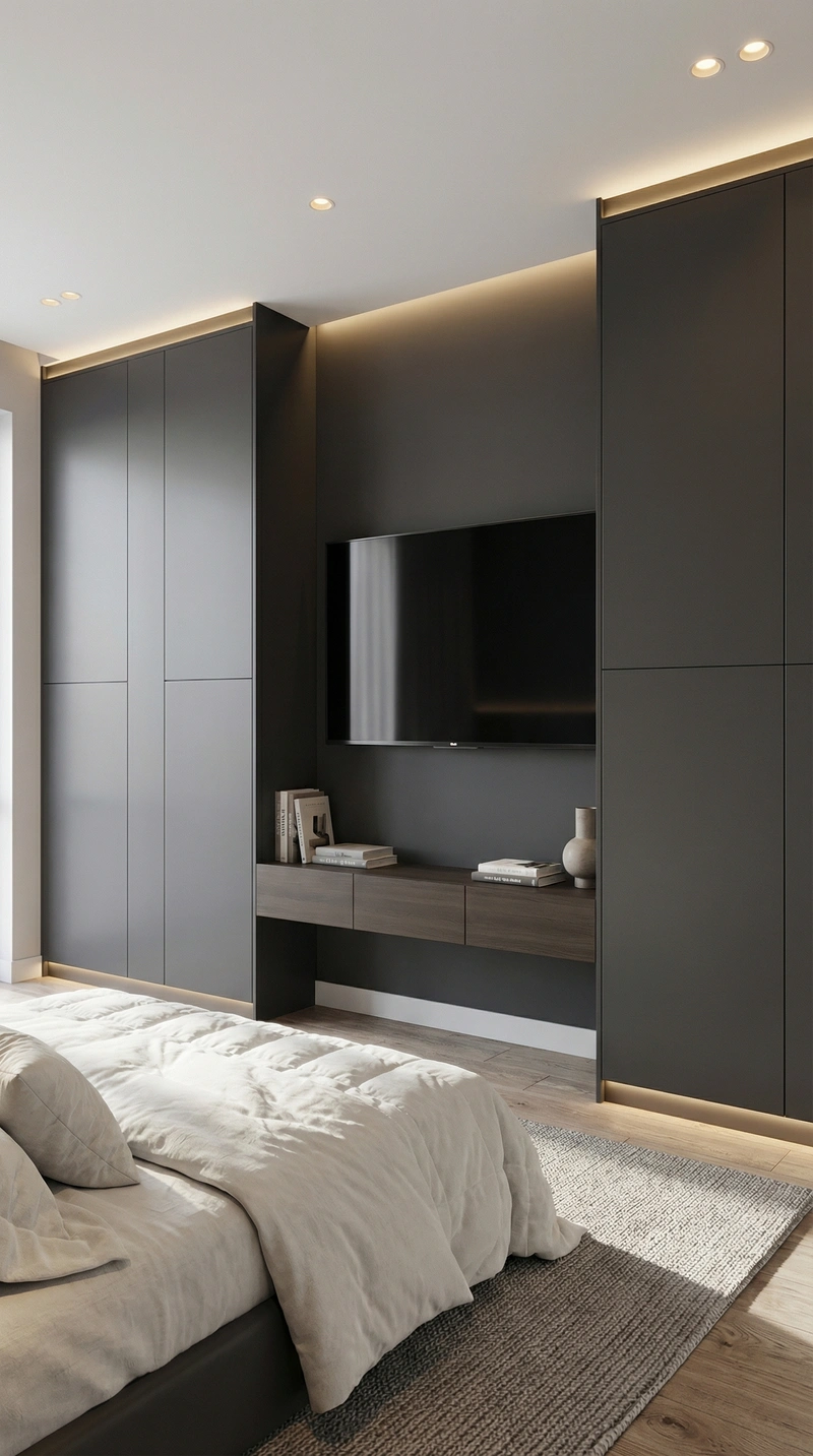 Дизайн спальни в стиле Минимализм — фото интерьера от нейросети RoomGPT
