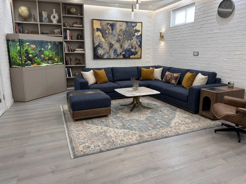 Дизайн гостиной в стиле Эклектика — фото интерьера от нейросети RoomGPT