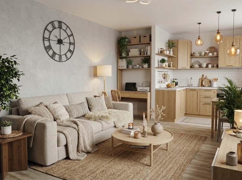 Дизайн интерьера в стиле Хюгге — Гостиная от нейросети RoomGPT