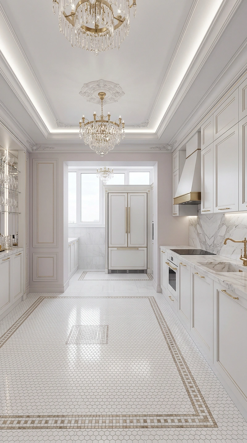 Дизайн интерьера в стиле Неоклассика — Кухня от нейросети RoomGPT