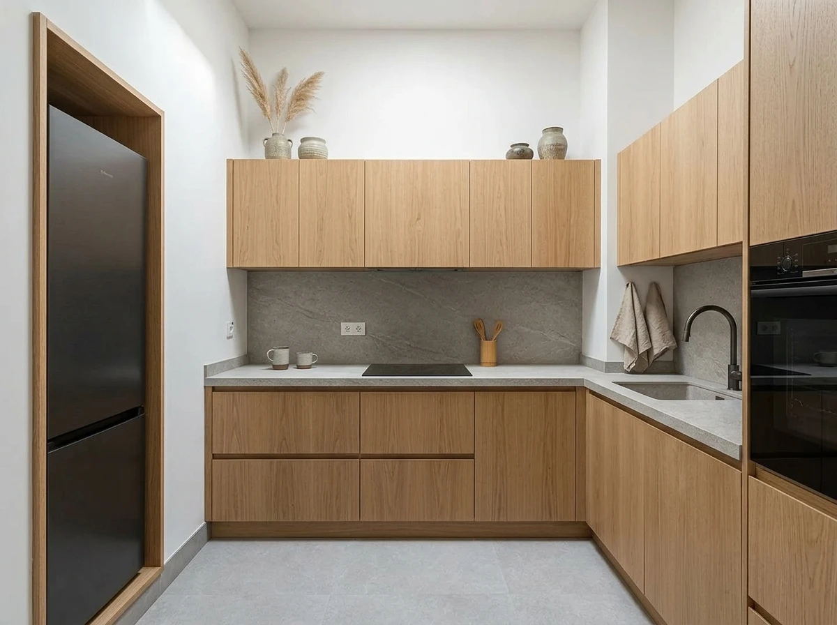 Дизайн интерьера в стиле Japandi — Кухня от нейросети RoomGPT