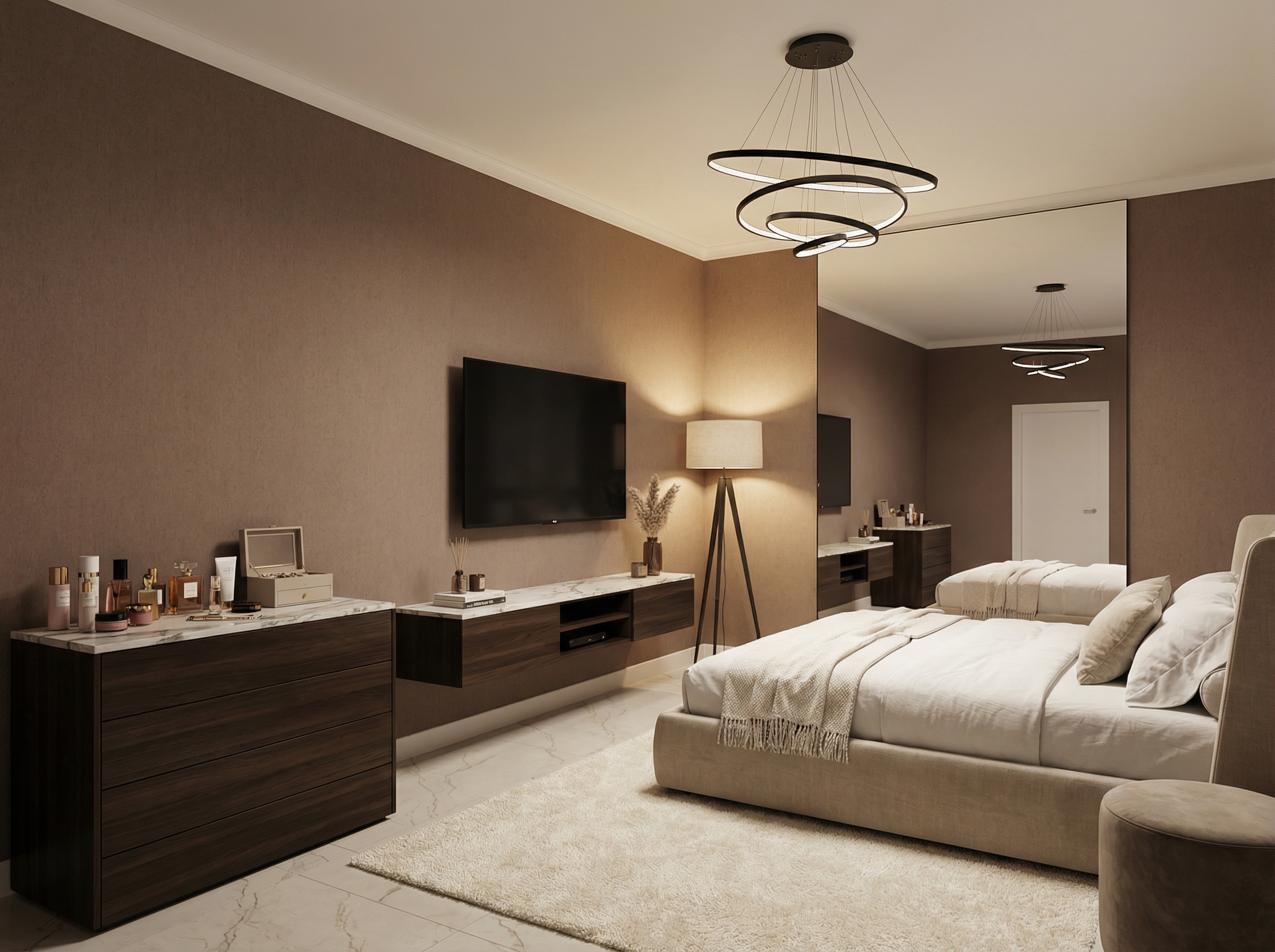 Дизайн спальни в стиле Минимализм — фото интерьера от нейросети RoomGPT