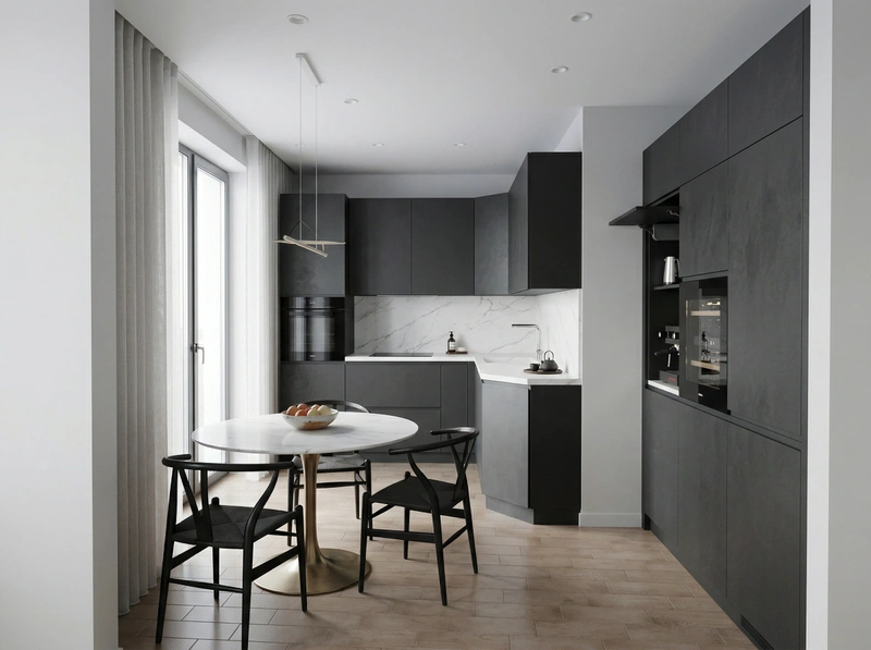 Дизайн кухни в стиле Минимализм — фото интерьера от нейросети RoomGPT