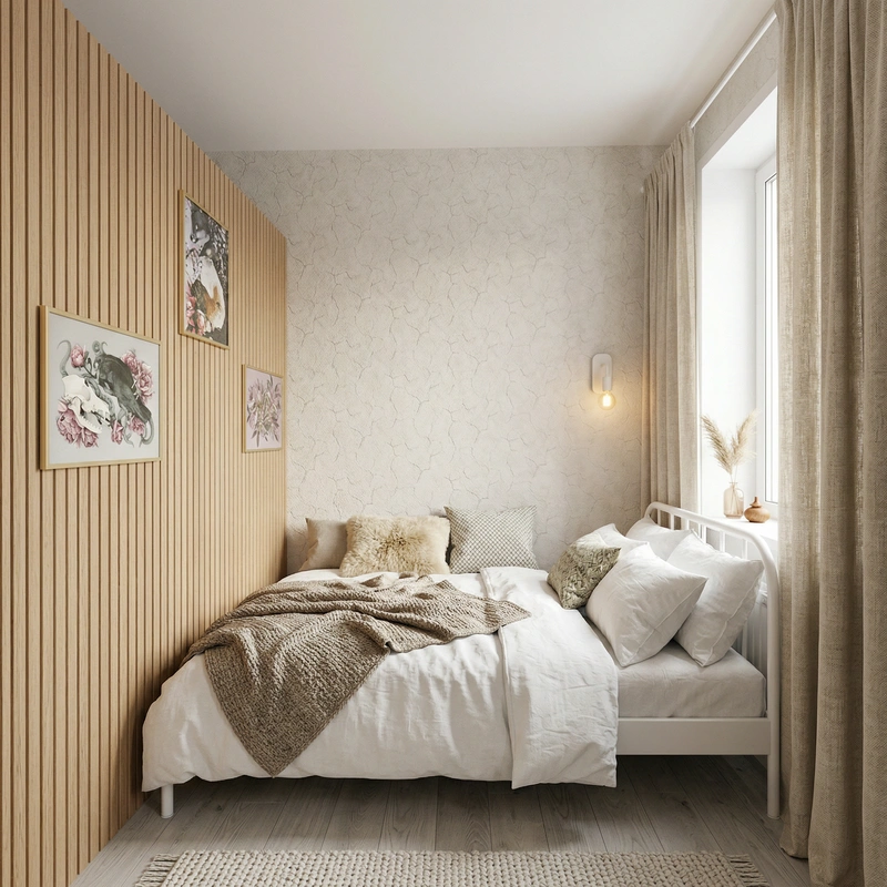 Дизайн интерьера в стиле Хюгге — Спальня от нейросети RoomGPT