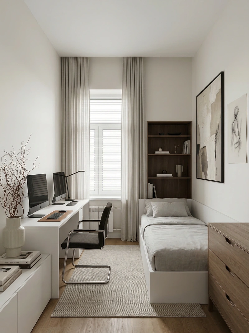 Дизайн интерьера в стиле Минимализм — Кабинет от нейросети RoomGPT