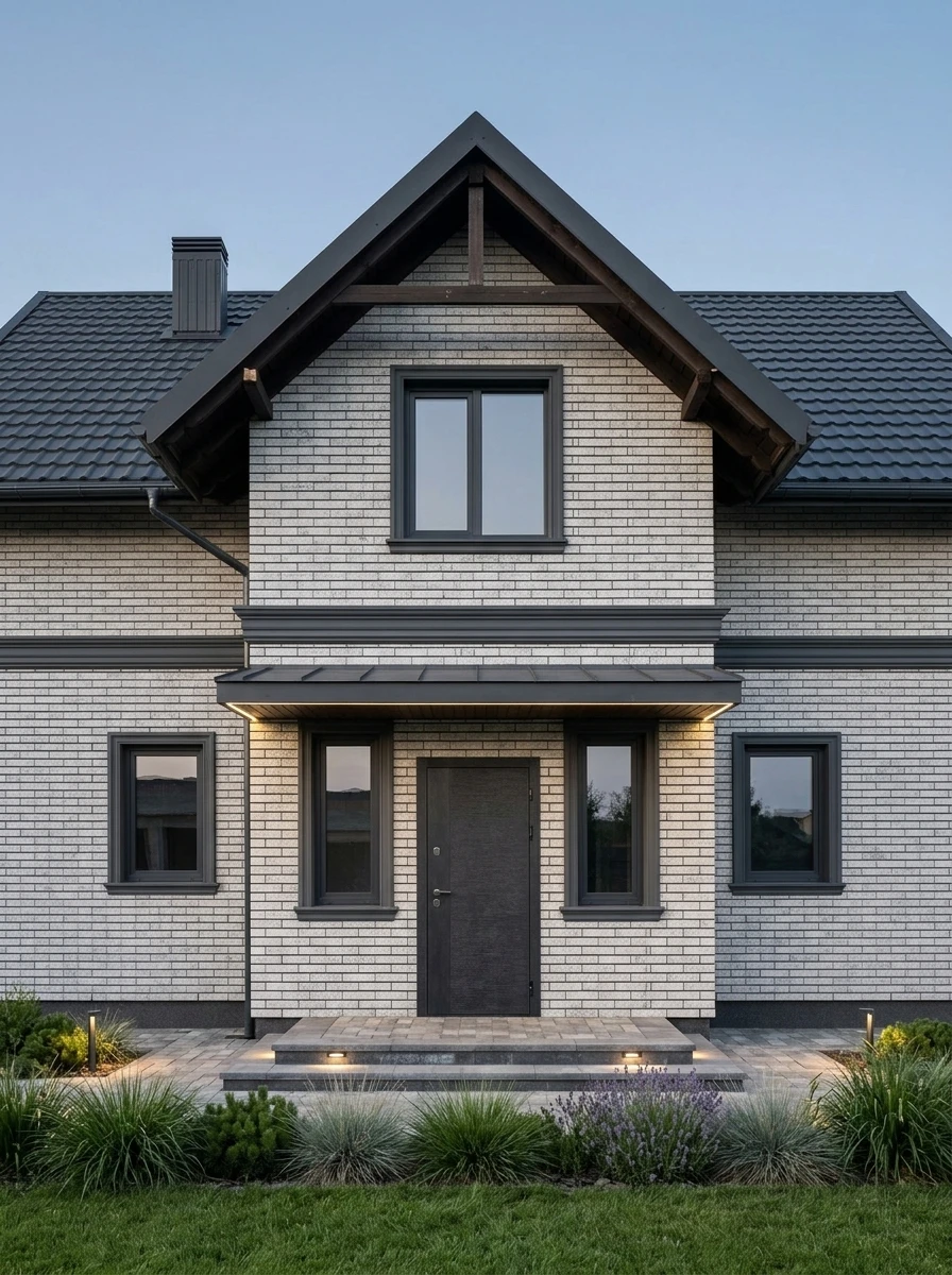 Дизайн фасада в стиле Классика — фото от нейросети RoomGPT