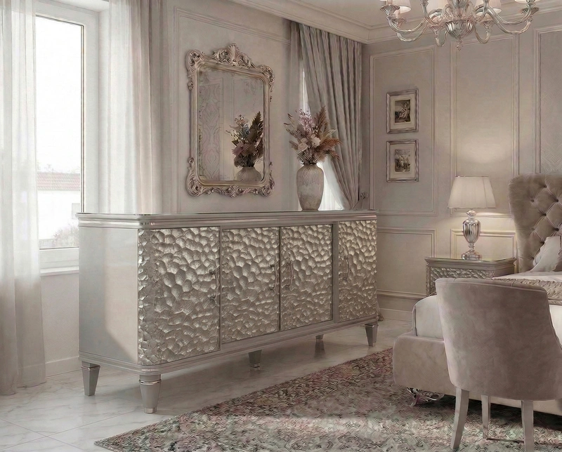 Дизайн спальни в стиле Классика — фото интерьера от нейросети RoomGPT