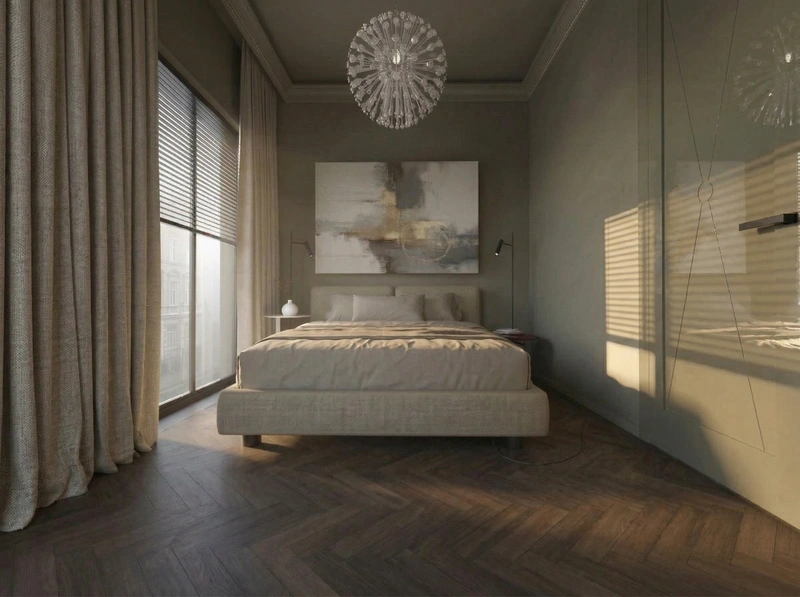 Дизайн спальни в стиле Без стиля — фото интерьера от нейросети RoomGPT