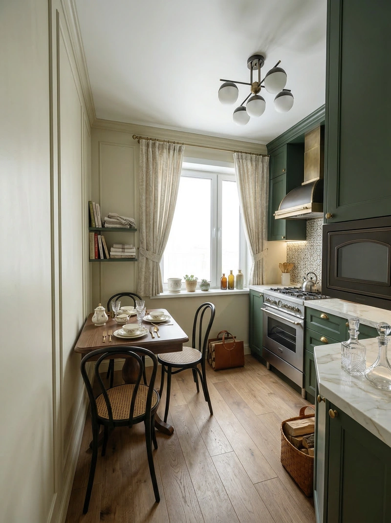 Дизайн интерьера в стиле Классика — Кухня от нейросети RoomGPT