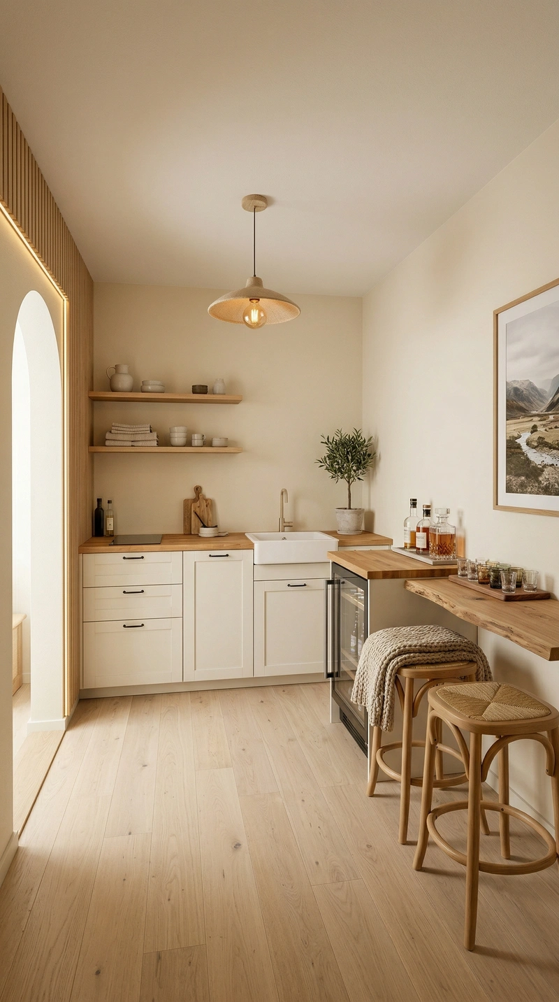 Дизайн кухни в стиле Хюгге — фото интерьера от нейросети RoomGPT