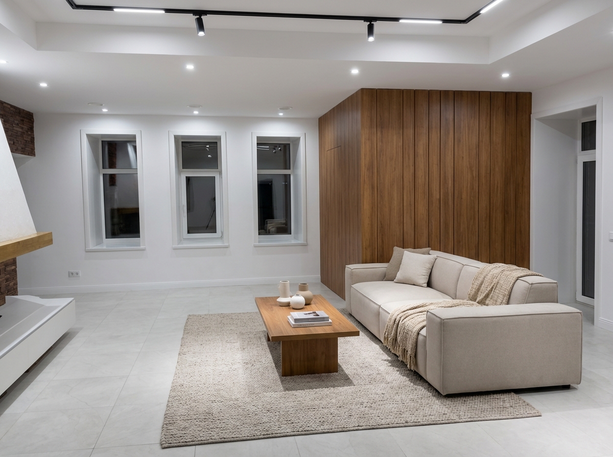 Дизайн гостиной в стиле Минимализм — фото интерьера от нейросети RoomGPT