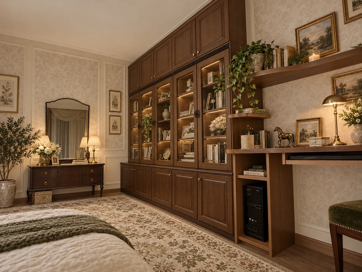 Дизайн спальни в стиле Классика — фото интерьера от нейросети RoomGPT