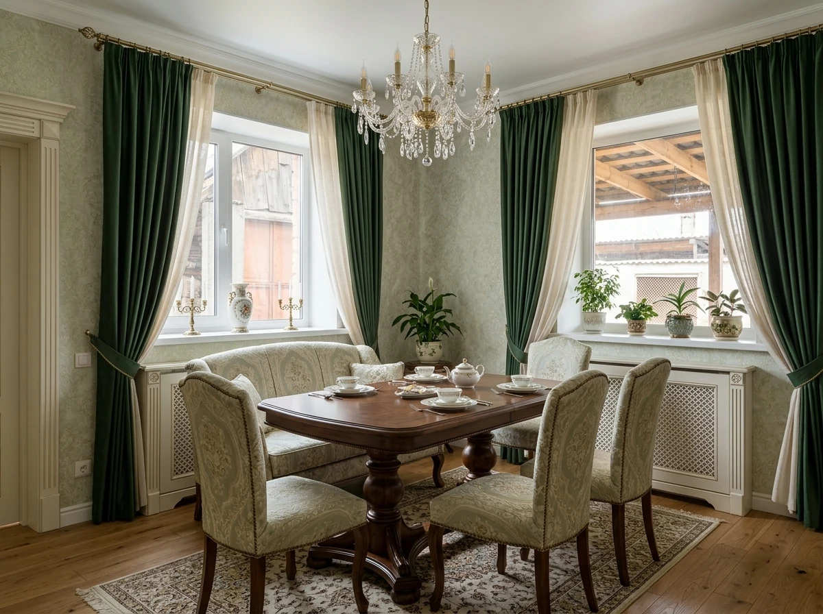 Дизайн интерьера в стиле Классика — Столовая от нейросети RoomGPT