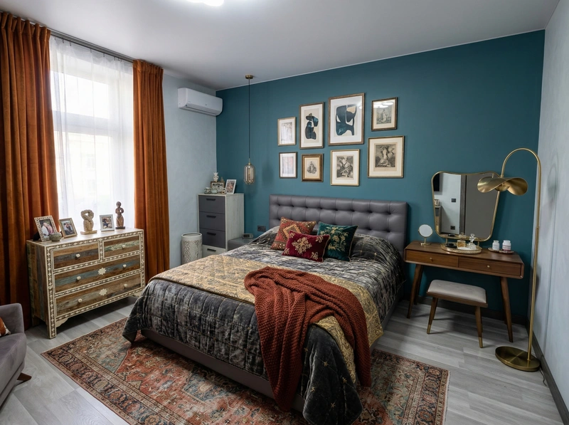 Дизайн гостиной в стиле Эклектика — фото интерьера от нейросети RoomGPT