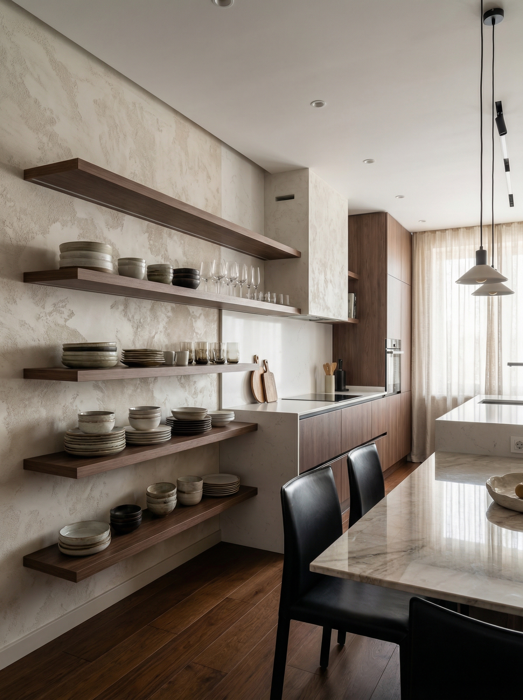 Дизайн кухни в стиле Минимализм — фото интерьера от нейросети RoomGPT