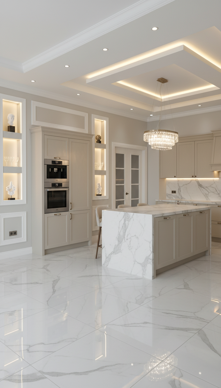 Дизайн кухни в стиле Классика — фото интерьера от нейросети RoomGPT