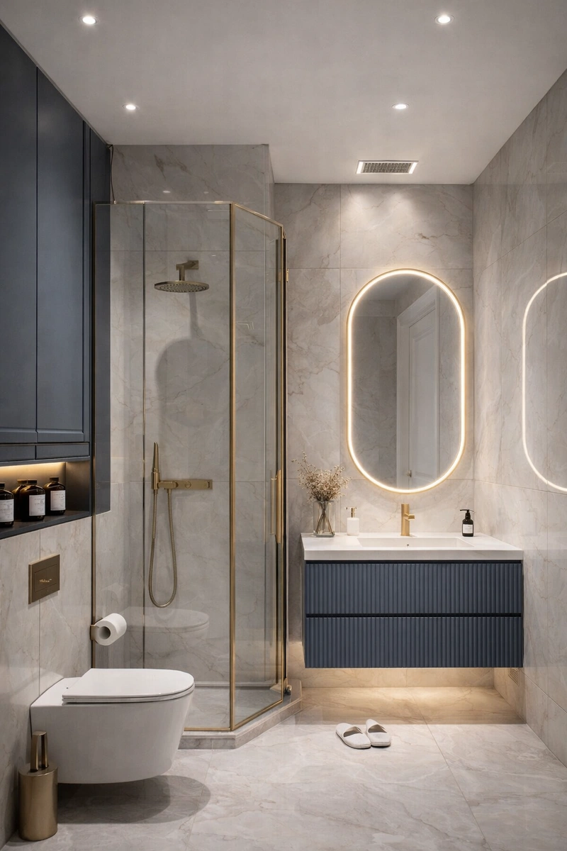 Дизайн интерьера в стиле Минимализм — Ванная от нейросети RoomGPT