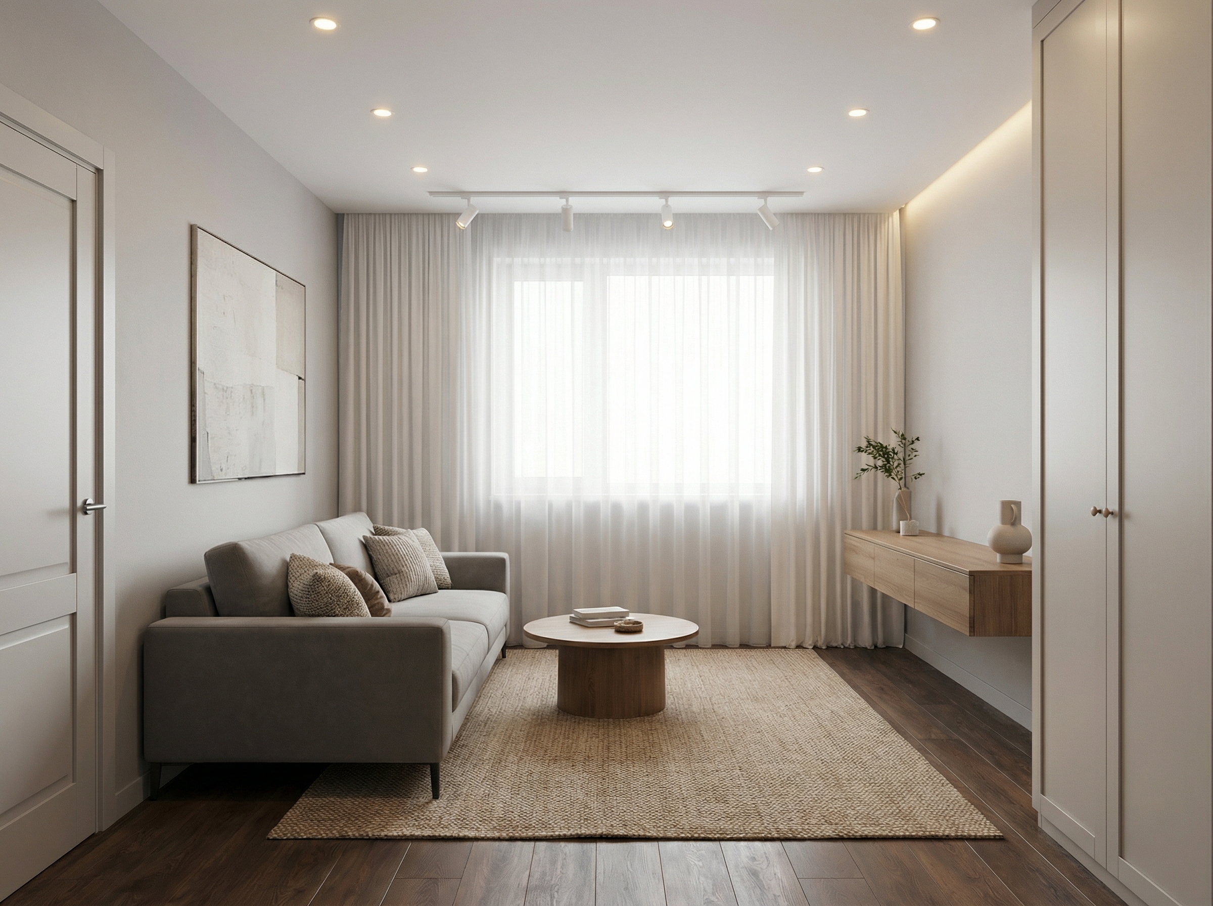 Дизайн гостиной в стиле Минимализм — фото интерьера от нейросети RoomGPT