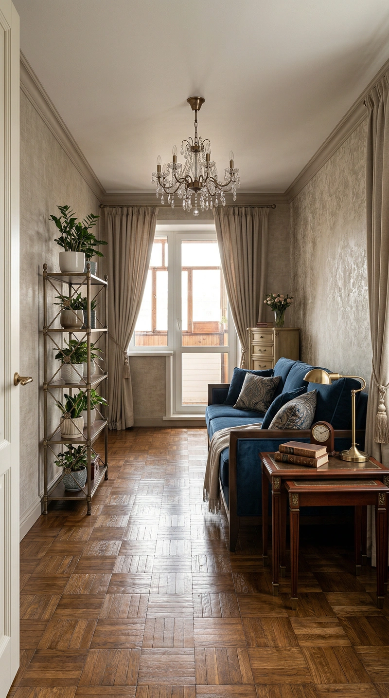 Дизайн интерьера в стиле Классика — Гостиная от нейросети RoomGPT