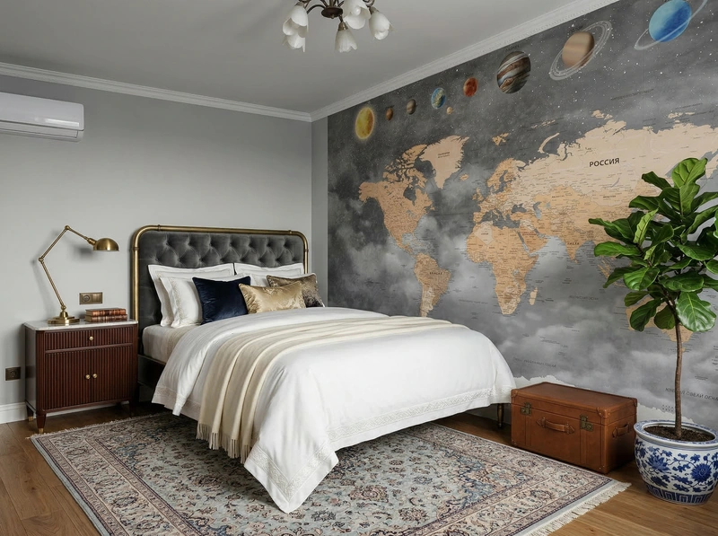 Дизайн спальни в стиле Классика — фото интерьера от нейросети RoomGPT