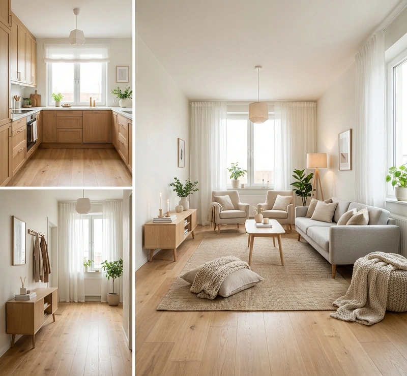 Дизайн интерьера в стиле Хюгге — Гостиная от нейросети RoomGPT