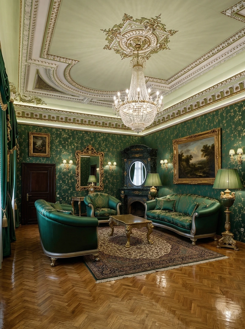 Дизайн гостиной в стиле Неоклассика — фото интерьера от нейросети RoomGPT