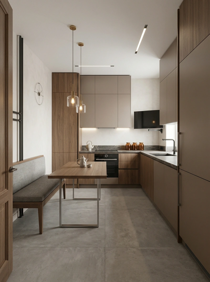 Дизайн кухни в стиле Минимализм — фото интерьера от нейросети RoomGPT